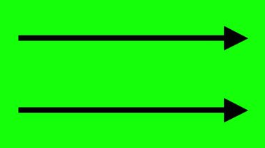 iki farklı noktayı gösteren iki video animasyonu doğru yönde, yeşil renkli anahtar arka planda