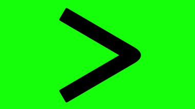 Matematiksel sembolden daha büyük bir siyah çizen video animasyonu, yeşil renkli anahtar arkaplan üzerine