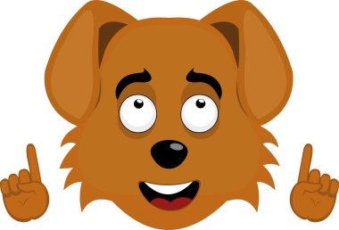 vektör illüstrasyon emoji karakter yüz karikatürü, gözlemleme ve eller yukarıda