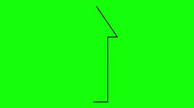 görüntü animasyonu yeşil renkli bir arkaplan üzerinde yukarı bakan ok ana hatlarını çiziyor
