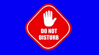 video animasyon eşkenar dörtgen şekil posteri ile metni bozmayın, kırmızı ve sarı rengi değiştirin. Mavi krom anahtar arka planında