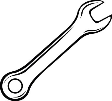 Siyah ve beyaz simge anahtarı anahtarı çizimi