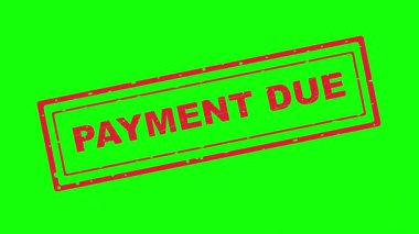 video animasyon lastik pul ödeme zamanı metin, yeşil renkli anahtar arkaplan