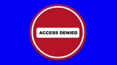 mavi renkli anahtar arka planında video animasyon işaretleme etiketi erişimi konsept simgesine erişimi engellendi