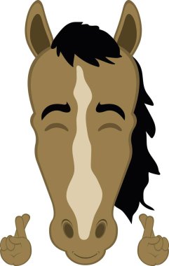 Vektör illüstrasyon karakteri hortum karikatürü, ellerini çapraz yapar, bir dilek ya da iyi şanslar diler.