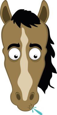 Vektör illüstrasyon karakteri hortum karikatürü, tükürük tükürük