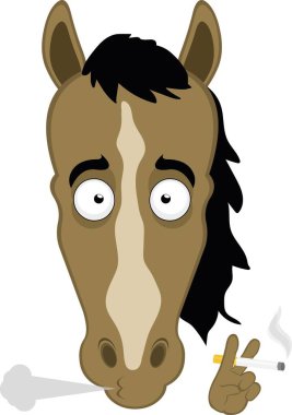 Vektör illüstrasyon karakteri hortum karikatürü, sigara içiyor