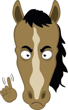 Vektör illüstrasyon karakteri, el hareketleriyle hayır diyen hortum karikatürü.