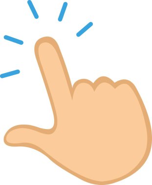 Vektör illüstrasyon simgesi el dokunmatik ekran kavramı