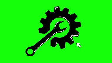 video animasyon tıklama bilgisayar imleci fare simge düğmesini dijital olarak, alfa kanalı sıfıra ayarlanmış şeffaf bir arkaplan üzerinde yükle