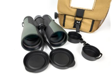 İzole edilmiş beyaz arka planda dürbünler. Pankart. Askeri dürbünler. ZSU için dürbünler