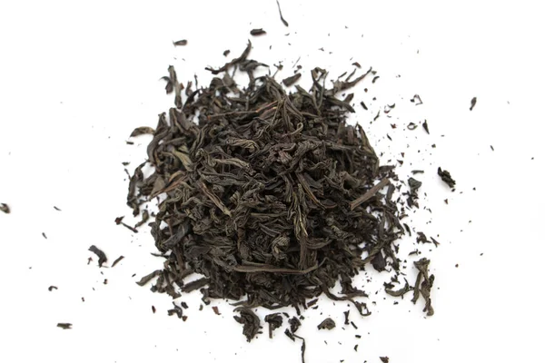 Dry Tea Leaves Isolated White Background — Stock Photo, Image