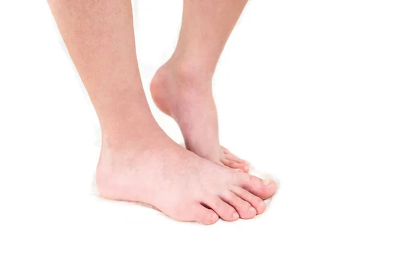 Nohy Izolovaných Bílém Pozadí — Stockfoto