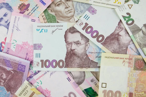 Ukrajinské Peníze Jiná Hřivna Finanční Koncepce — Stock fotografie