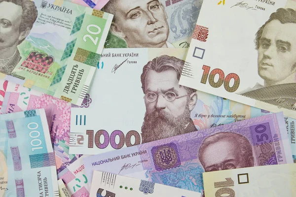 Ουκρανικά Χρήματα Διαφορετική Εθνικού Επιπέδου Χρηματοδοτική Έννοια — Φωτογραφία Αρχείου