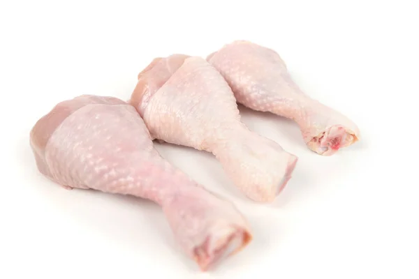 Αρκετά Πόδια Κοτόπουλου Που Απομονώνονται Λευκό Φόντο Εικόνα Αρχείου