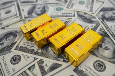 Altın külçeli Amerikan doları, tasarruf kavramı, yatırım