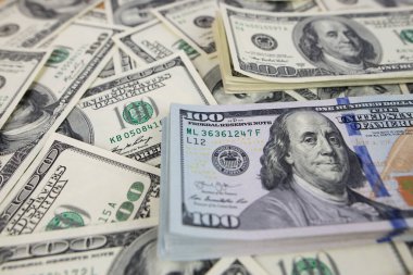 Amerikan doları. Çok para. Mali konsept.