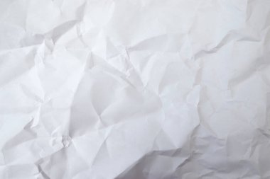 Beyaz Kağıt Doku arka planı. Metin için uzay kağıdı geri dönüşümlü buruşmuş beyaz kağıt soyut şekil arkaplanı.