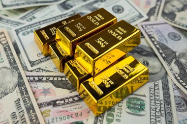Altın külçeli Amerikan doları, tasarruf kavramı, yatırım