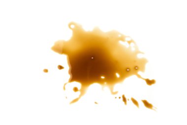 Beyaz arka planda izole kahve lekesi