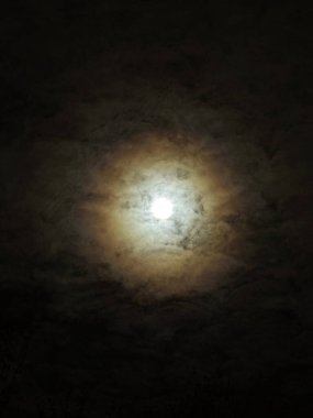 Dolunayın gökyüzündeki parıltısı