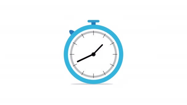 Relógio Animação Com Ponteiro Minuto Tiquetaque — Vídeo de Stock