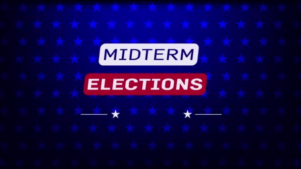 Zwischenwahlen Animation Präsidentenwahlen Den Usa — Stockvideo