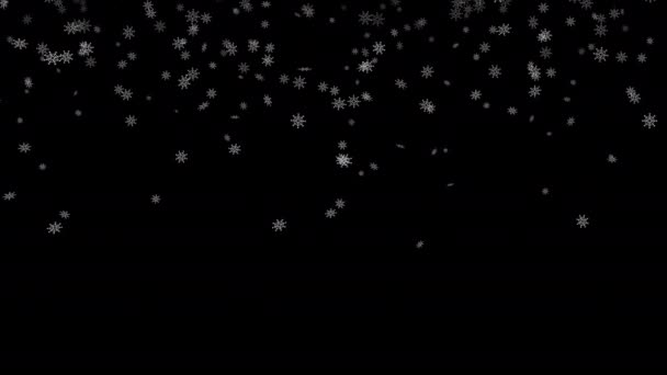 화면에 내리고 눈송이가 날으며 새해가 즐거운 크리스마스 컨셉트 — 비디오