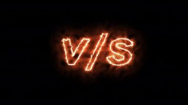 Karşı Metin Ateş Etkisi Hareketi. 4K çözünürlük, alfa kanal ve döngü