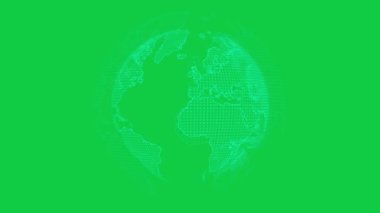 Çevrimiçi Dünya Dönüşü, Yeşil Ekranda 3d Canlandırma Konsepti