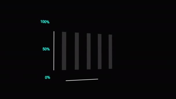 График Роста Анимации Инфографический Зелёный Экран — стоковое видео