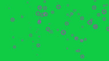 Colorful 3D water buble on green screen