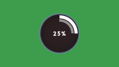 circular progress bar percentage on green