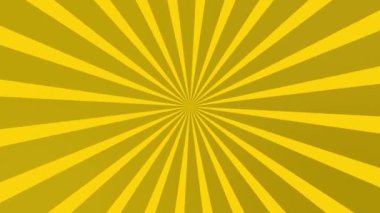 sunburst pattern yellow, white background animation. Stripes sunburst rotating motion