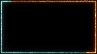 parlayan neon hattı Soyut arkaplan, neon kutu deseni