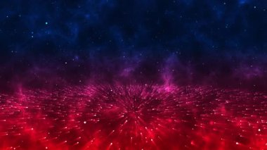 Soyut evren hareketi arka planda parlayan parçacıklar. Parıldayan Parçacıklar Bokeh ile