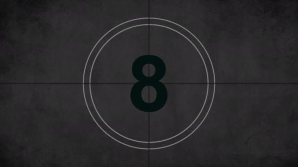 Black White Monochrome Universal Countdown Countdown Clock — ストック動画