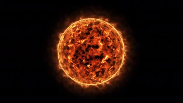 Atmósfera Solar Solar Sobre Fondo Estelar Renderizado — Vídeos de Stock