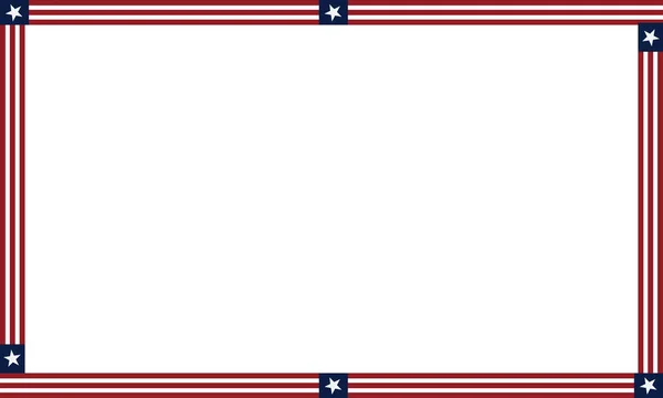 American Patriotic Border Frame Vector Frame — Stock Vector