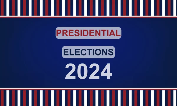 Εκλογές 2024 Στις Ηνωμένες Πολιτείες Της Αμερικής Εικονογράφηση Διανύσματος — Διανυσματικό Αρχείο