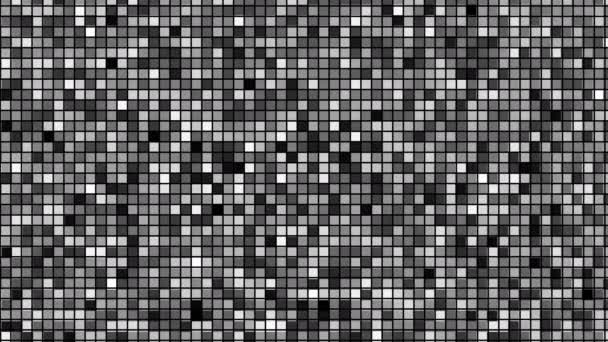 動き幾何学的黒白の正方形のパターンの背景 — ストック動画