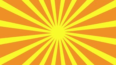 sunburst pattern yellow, white background animation. Stripes sunburst rotating motion