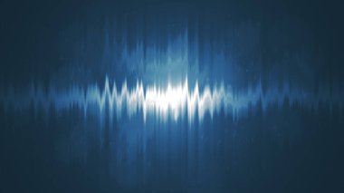 Mavi ses dalgası arka planı. Ses eşitleyici teknolojisi.