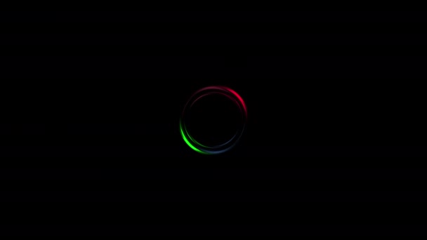 Neon Kreise Abstrakter Futuristischer Bewegungshintergrund — Stockvideo
