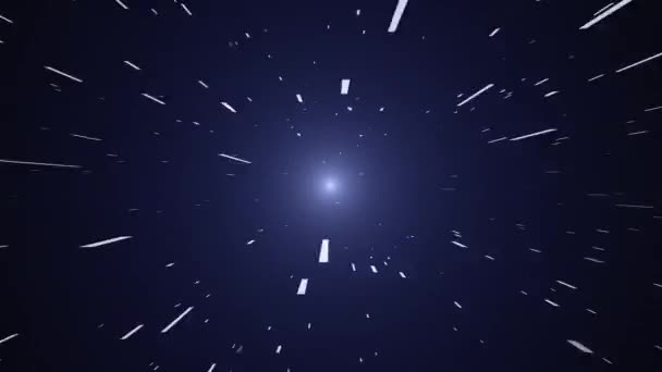 Sternenfeld Lichtgeschwindigkeit Meteor Weltraum Himmel — Stockvideo