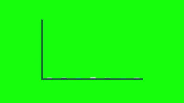 Grafico Crescita Sullo Sfondo Dello Schermo Verde Grafico Del Progresso — Video Stock