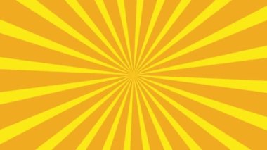 sunburst pattern yellow, white background animation. Stripes sunburst rotating motion