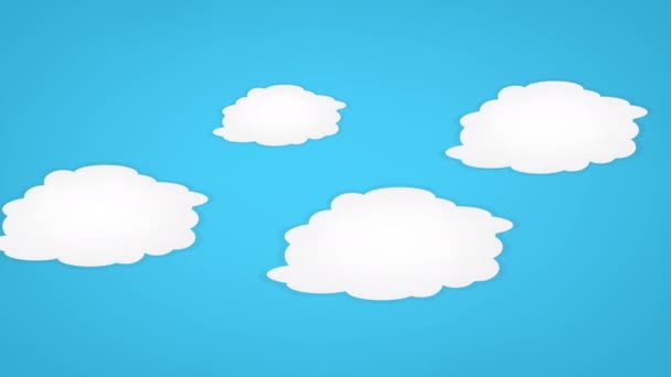 Błękitne Niebo Pełne Poruszające Się Chmury Lewej Prawej Tło Nieba — Wideo stockowe