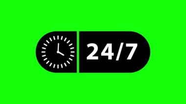 Haftanın 7 günü 24 Saat Saat Canlandırması.